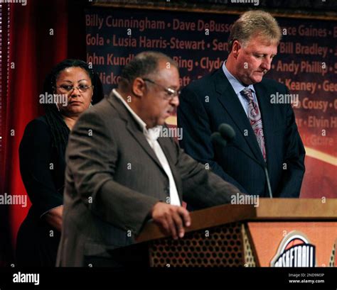 Former Boston Celtics player Larry BIrd, right, and Donna Johnson, left ...