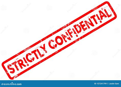 Strictly Confidential - Rubber Stamp on White Background Stock ...