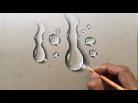 Water Drops Drawing step by step | How to draw realistic water drop - YouTube