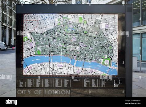 City of London Street Map - Large map of the London Financial District on Gresham Street near ...