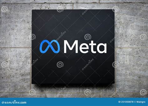 Meta Platforms store logo editorial stock photo. Image of metaverse - 251050878