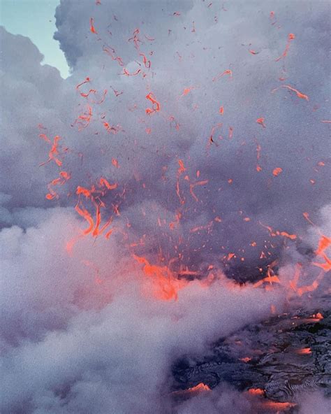 MAIMOUN on Instagram: “As a summit of a submarine volcano approaches the ocean’s surface, lava ...