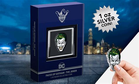 Joker 1oz Silver Coin by New Zealand mint | Sideshow Collectibles