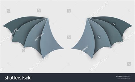 Bat Wing Trendy Paper Cut Craft Stock Vector (Royalty Free) 1134667010 ...