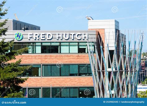 Building with Name at the Fred Hutch Cancer Research Center in Seattle ...