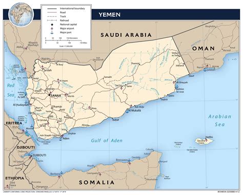 Detailed political map of Yemen. Yemen detailed political map | Vidiani.com | Maps of all ...