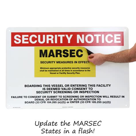 MARSEC Sign with Magnetic Panels , SKU: S2-5303