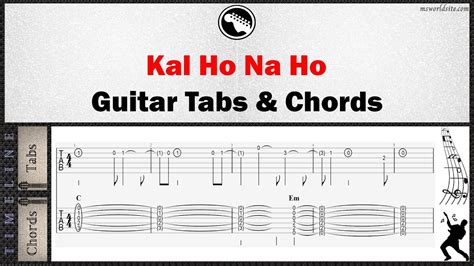 Kal Ho Na Ho Guitar Tabs and Chords | msworldsite.com - YouTube