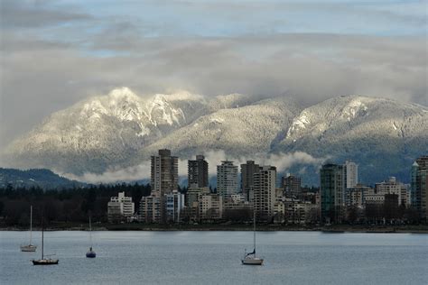 Mountains in the landscape behind the skyline of Vancouver, Canada image - Free stock photo ...