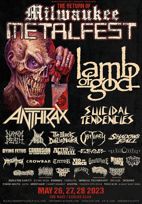 Milwaukee Metal Fest announces 2023 lineup (Lamb of God, Anthrax ...