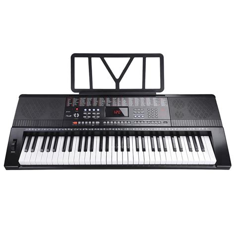 Yescom 61-Key 110V Full Size Electronic Piano Keyboard Music with LCD Display, USB Input and MP3 ...