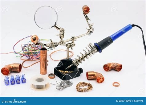 Soldering Iron and Electrical Wires Stock Image - Image of iron ...