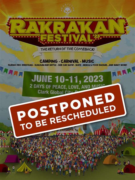 Rakrakan Festival 2023 Event Postponement - Philippine Concerts