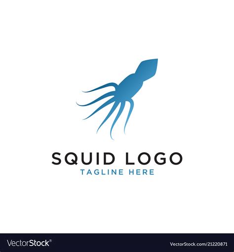 Squid logo design template Royalty Free Vector Image