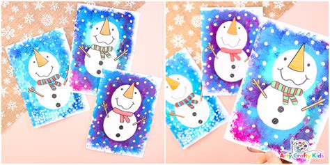 Snowman Christmas Card - Arty Crafty Kids