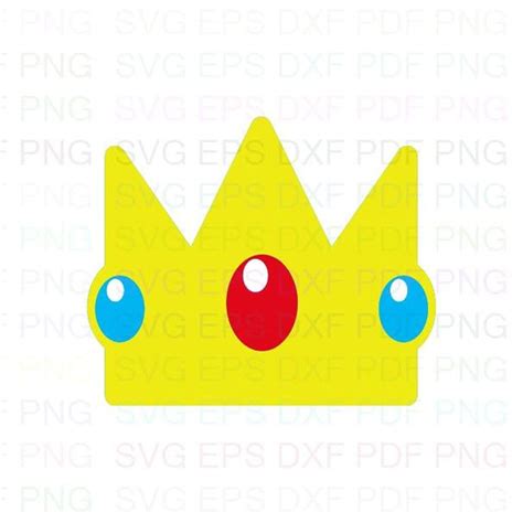 Princess Peach Crown 2 Svg Dxf Eps Pdf Png Cricut Cutting - Etsy Canada