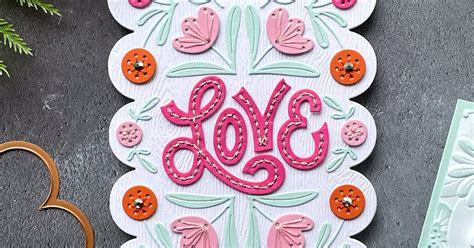 Emily Leiphart: Spellbinders "Stitched Love" Stitching Die of the Month | December 2023