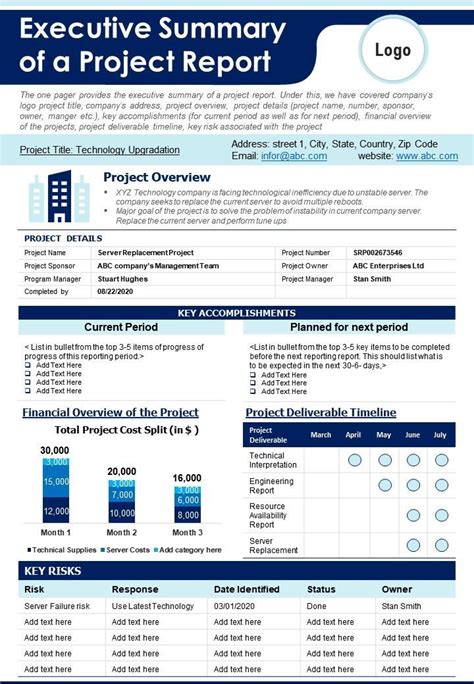 Executive Summary Of A Project Report Presentation Report Infographic PPT PDF Document Executive ...