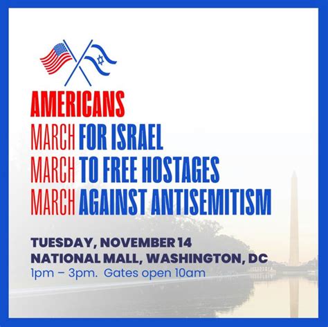 Bus to Americans March for Israel Rally in Washington, DC - Tuesday, 11/14