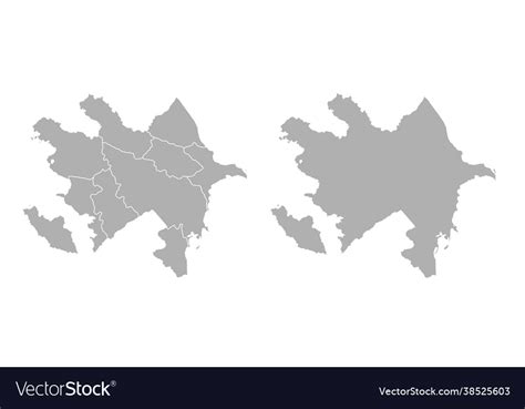 Azerbaijan with main landmarks Royalty Free Vector Image