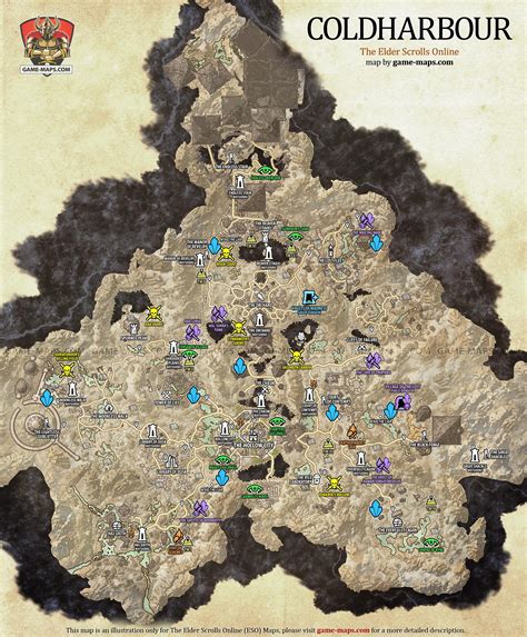 Coldharbour Map - The Elder Scrolls Online | game-maps.com