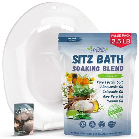 Sitz Bath Seat Salt 2.5 LB Kit for Hemorrhoids and Postpartum Care by ...