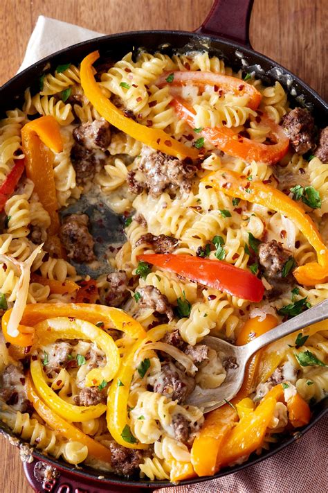 Recipe: Philly Cheesesteak Pasta Skillet | Recipe | Easy skillet meals ...