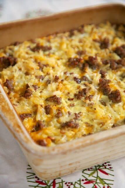 Sausage Hash Brown Breakfast Casserole - Plain Chicken