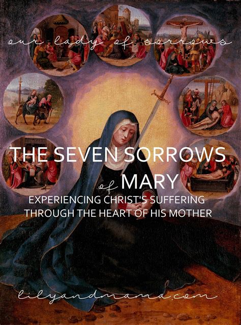 The Seven Sorrows of Our Lady | Blessed virgin mary, Sorrow, Blessed virgin