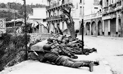 French troops in the Bab-El-Oued district of Algiers in March 1962 during the Algerian War of ...