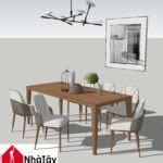 Nhatay-Combo dining table-Modern stylist (85) - Sketchup Models For Free Download