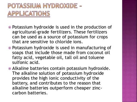 Caustic potash potassium hydroxide Industrial production, applicati…