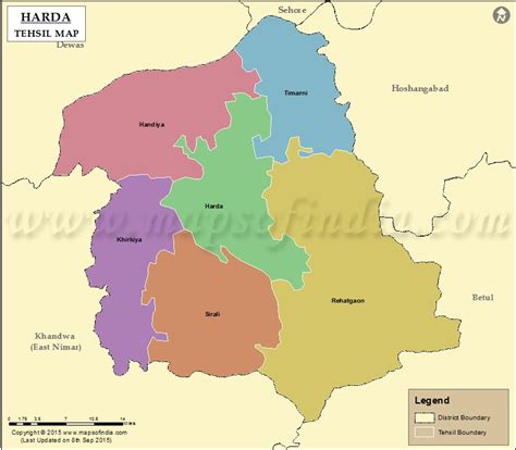 Harda Tehsil Map, Harda Tehsil List