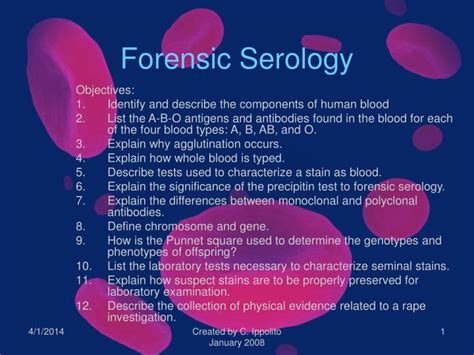 PPT - Forensic Serology PowerPoint Presentation, free download - ID:517364