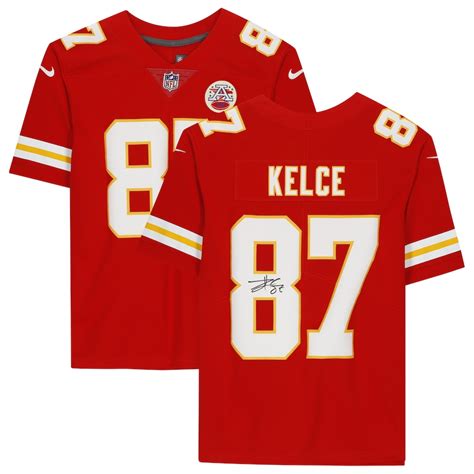 Travis Kelce Kansas City Chiefs Autographed Red Nike Limited Jersey