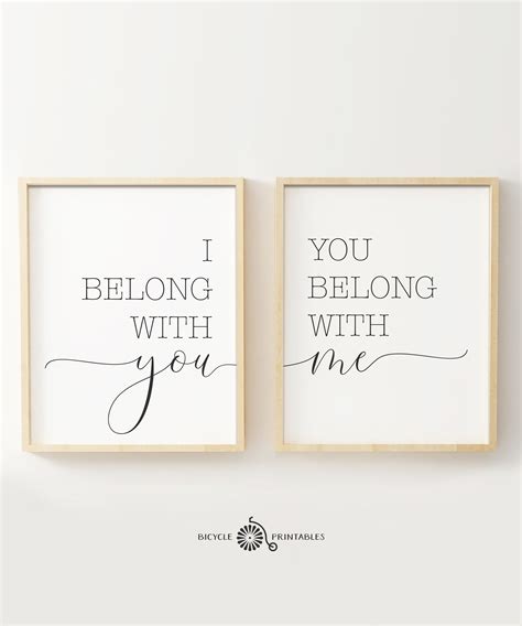 I Belong With You You Belong With Me Love Quote Printable | Etsy