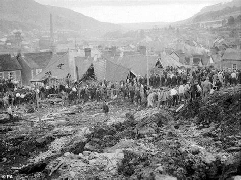 School clock which stopped at the exact moment of the Aberfan coal tip disaster that killed 116 ...