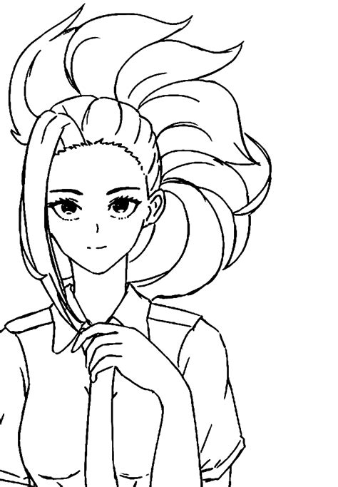 Momo Yaoyorozu Coloring Page