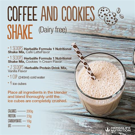 8 Images Herbalife Shake Recipes With Cookies And Cream And Description ...