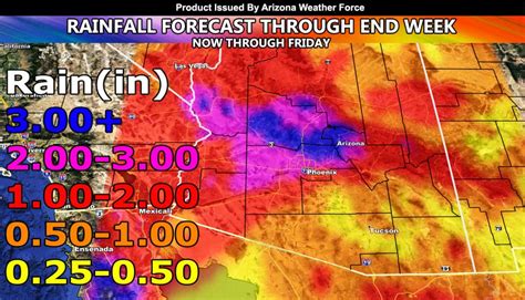 FINAL RAINFALL FORECAST: Heavy Rain and Thunderstorms To Impact Arizona ...