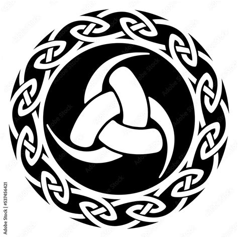 Triple Horn of Odin, Norse mythology, viking symbol, celtic knot ...