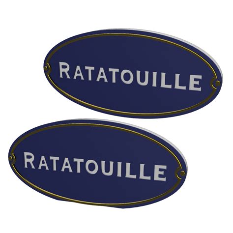 STL file 3D MULTICOLOR LOGO/SIGN - Ratatouille (Two Versions)・Design to download and 3D print・Cults