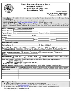 Broward County Clerk Of Courts - Fill and Sign Printable Template Online