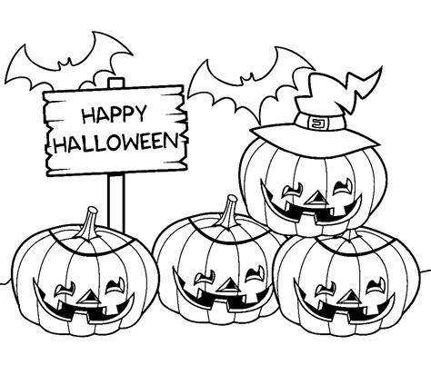 Halloween Pumpkins To Print Coloring Page - Free Printable Coloring Pages