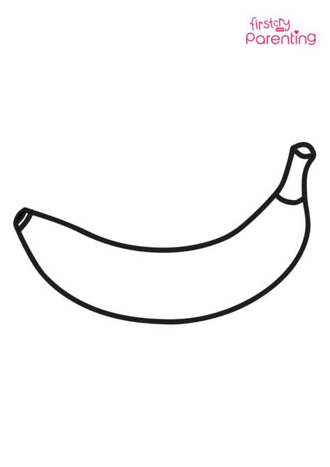 Easy Printable Banana Coloring Pages for Kids