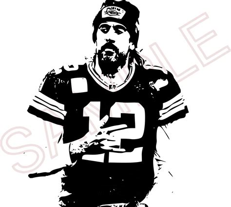 AARON RODGERS Svg Png Clip Art Silhouette Vector Download | Etsy Ireland