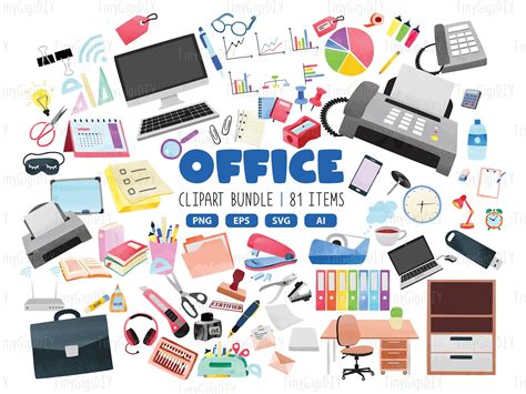 Obiekty Clipart Office Supplies