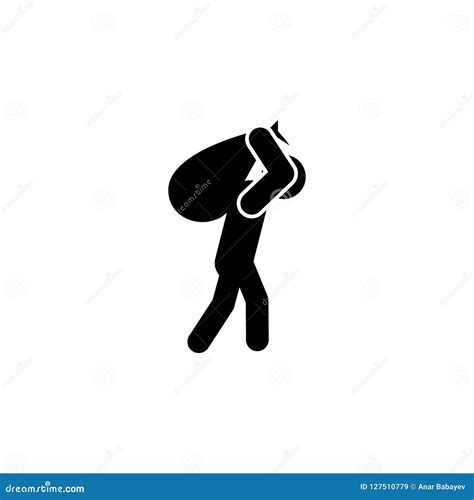 Heavy Burden Icon. Element of Overcome Challenge Illustration. Premium Quality Graphic Design ...