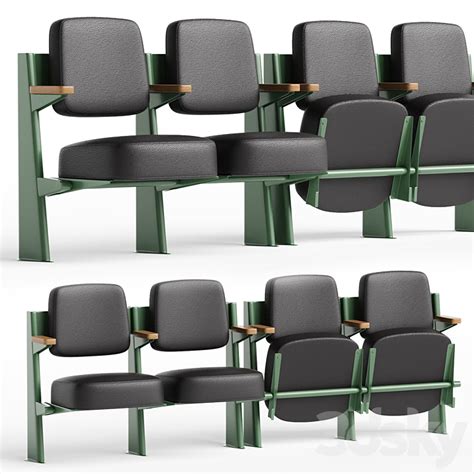 Two pairs of lecture-hall chairs - Chair - 3D model