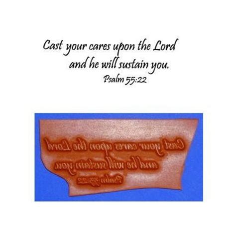 Cast Your Cares Bible Verse UNMOUNTED Rubber Stamp Psalm - Etsy